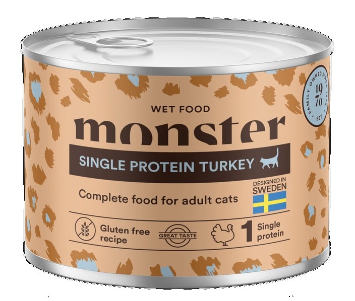 Monster Cat Adult Singel Turkey Burk 200g