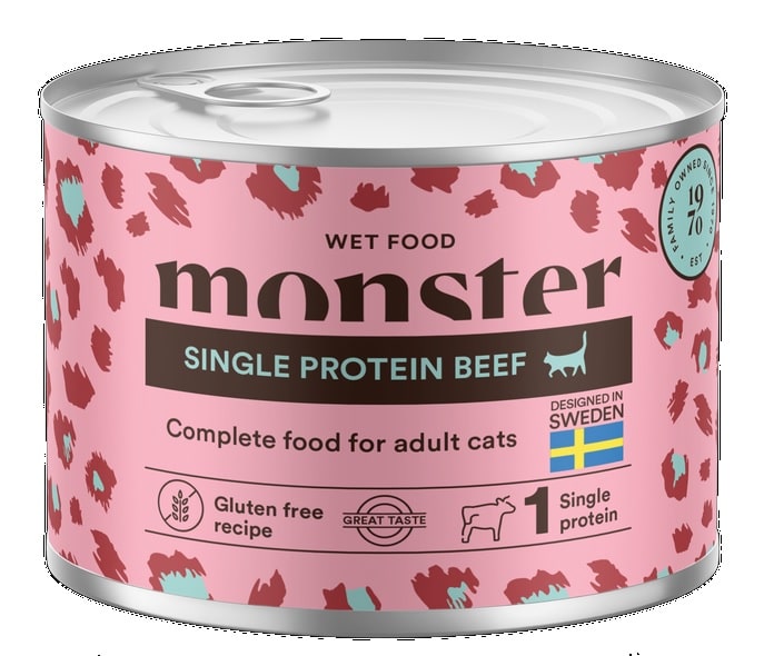 Monster Cat Adult Singel Beef Burk 200g