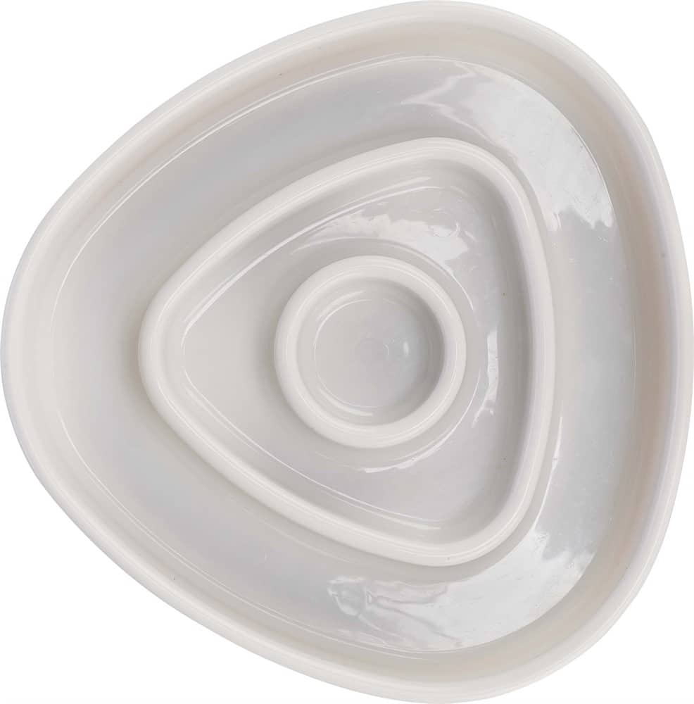 Trixie Slow Feed Skål Låg Vit 15cm,