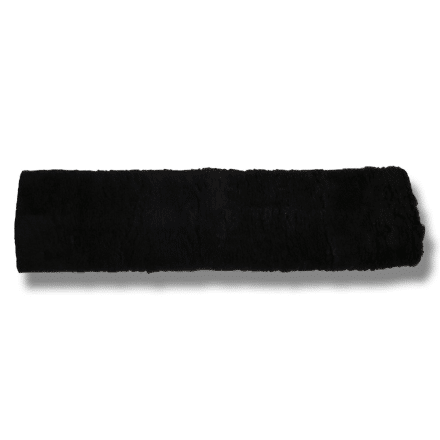 Sadelgjordstunnel i teddy svart 80cm