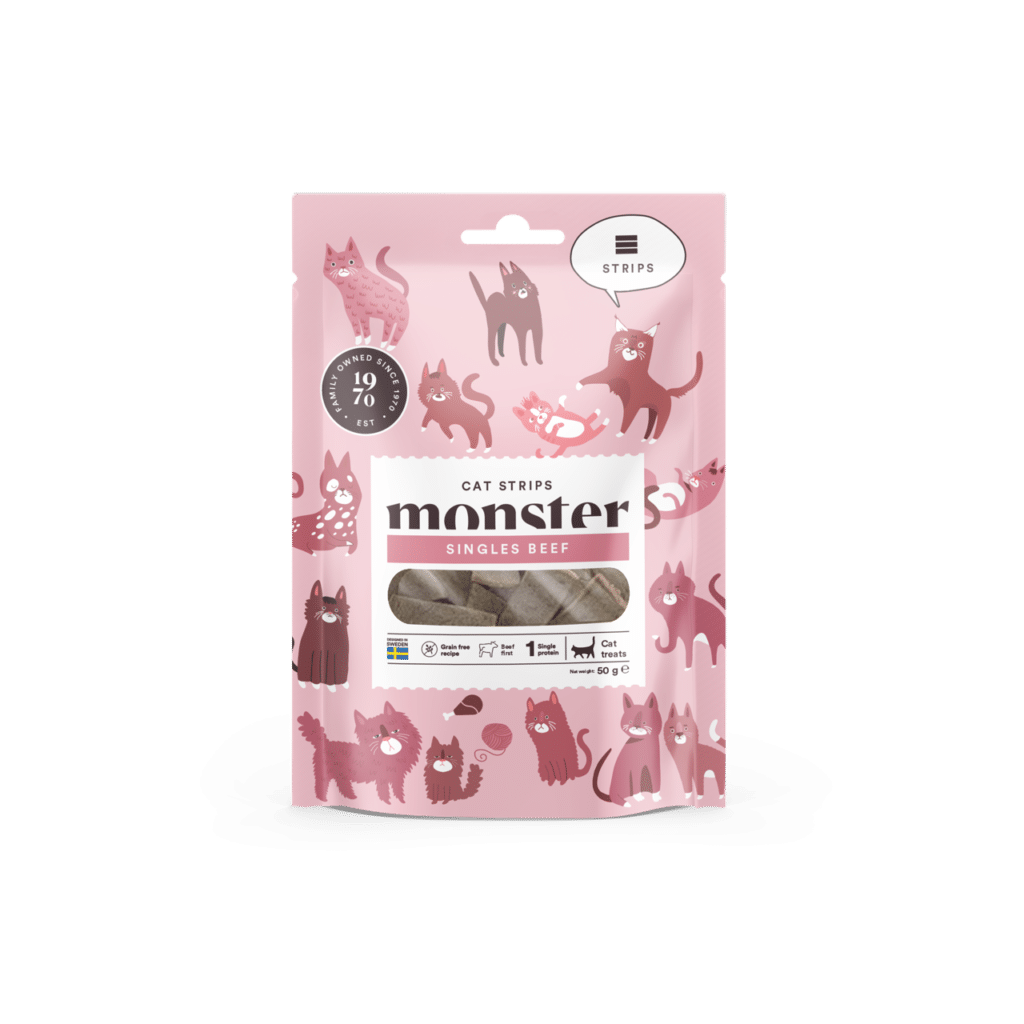 Monster Cat Strips Beef 50g