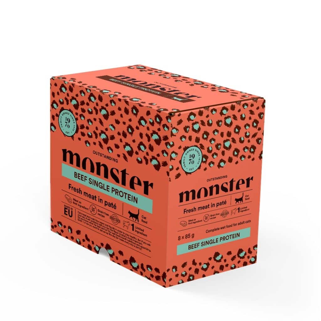 Monster Cat Pouches 8-pack Beef