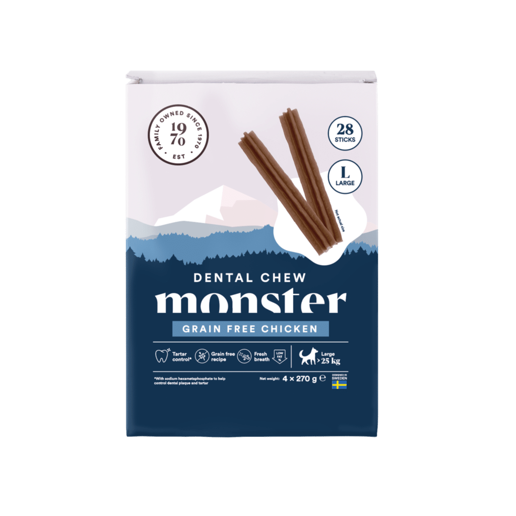 Monster Dental Chew GF Chicken L 28st