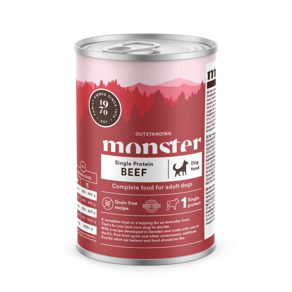 Monster Dog Adult Single Beef burk 400g