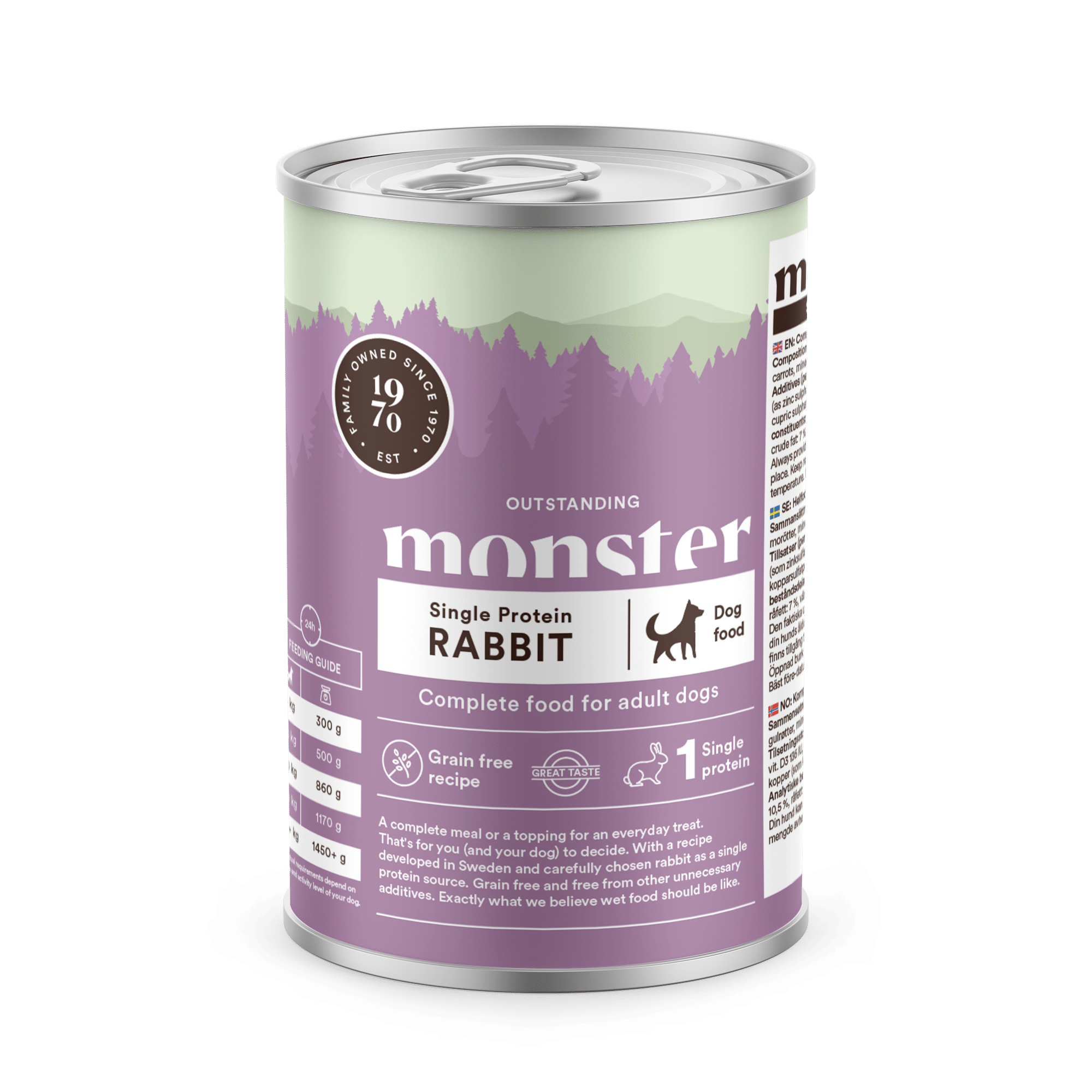 Monster Dog Adult Single Rabbit 400g