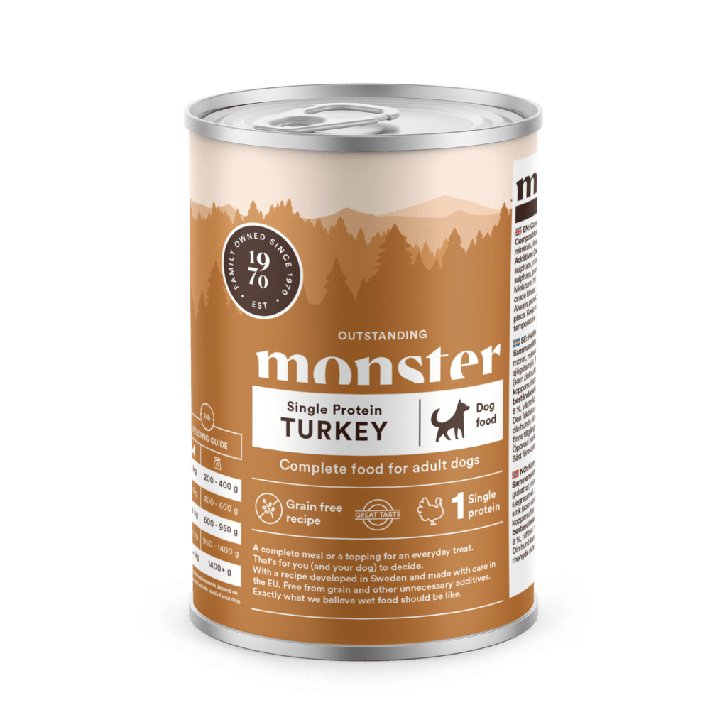 Monster Dog Adult Single Turkey burk 400g
