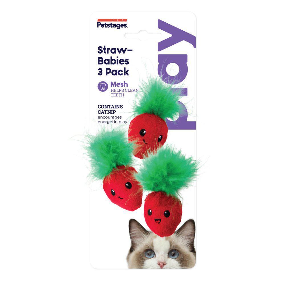 Alternative view of Petstages Straw-Babies 3p 3*10*3cm