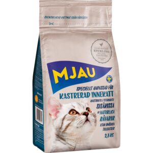 Mjau Torrfoder Kastrerad Innekatt 2,8kg