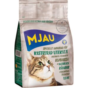 Mjau Torrfoder Kastrerad Utekatt 2,8kg