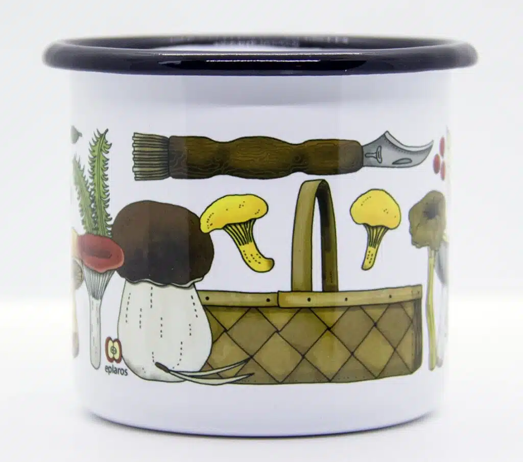 Alternative view of Emaljmugg Svampar, svart