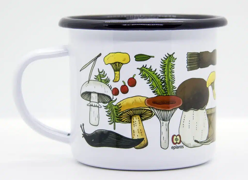 Emaljmugg Svampar, svart