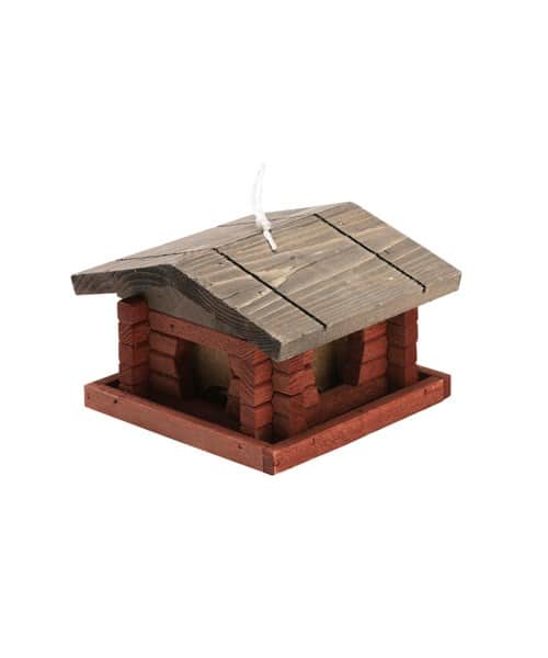 Fågelbord Stuga Röd 20*20*13cm