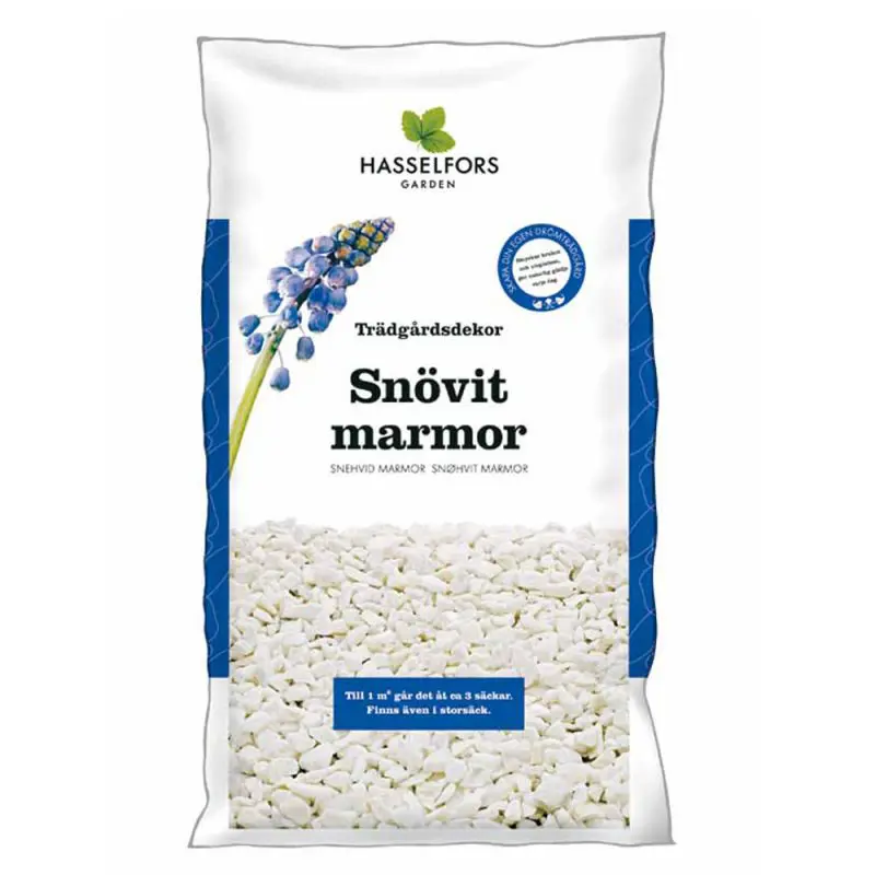 Snövit Marmor Pebbles 15kg