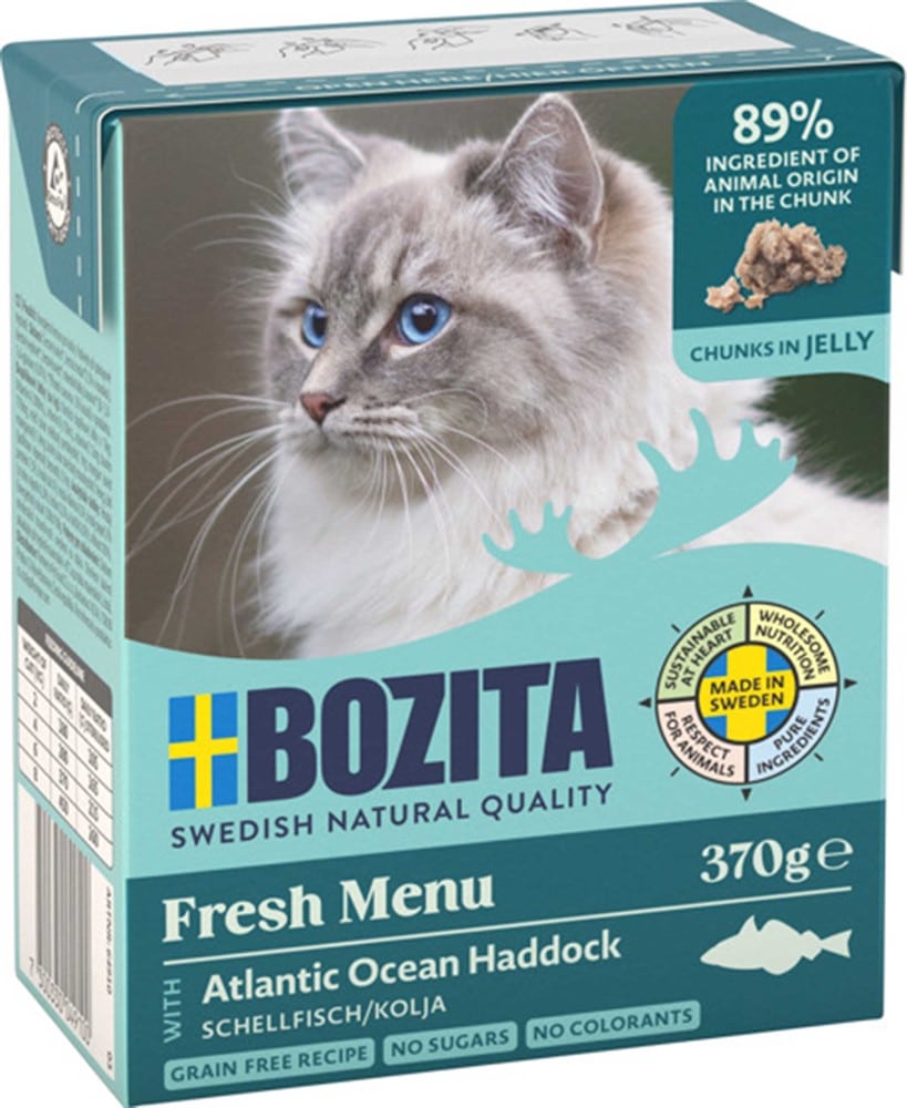 Bozita Katt Bitar i Gelé med Kolja 370g