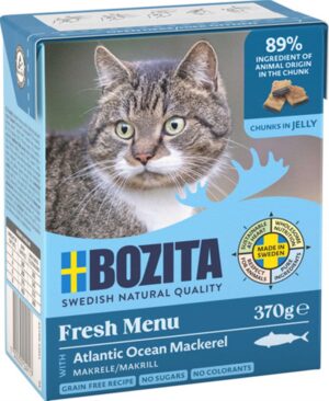 Bozita Katt Bitar i Gelé med Makrill 370g