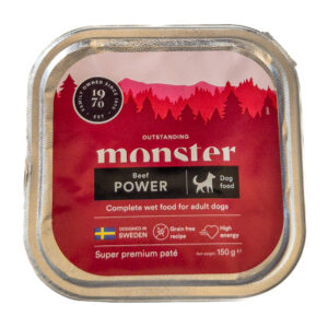 Monster Dog Power Beef Paté Tray 150g