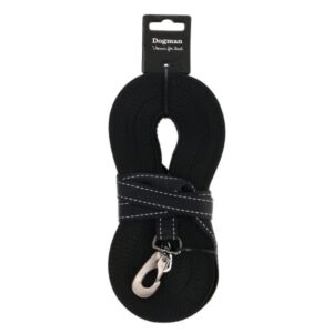 Dogman Vävd spårlina Iris svart 15m