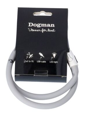 Dogman Blinkhalsband LED Grå