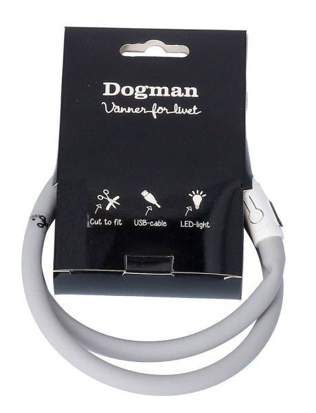 Dogman Blinkhalsband LED Grå