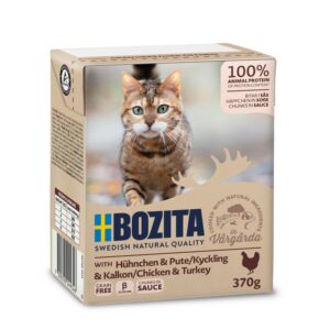 Bozita Katt Bitar i Sås Kyckling Kalkon 370g