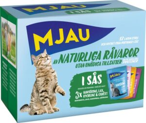 Mjau SÅS Havsöring/Lax/Kyckling/Ox GRÖN 12-pack