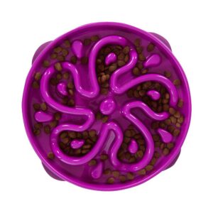 Matskål Fun Feeder Slo Bowl L Lila