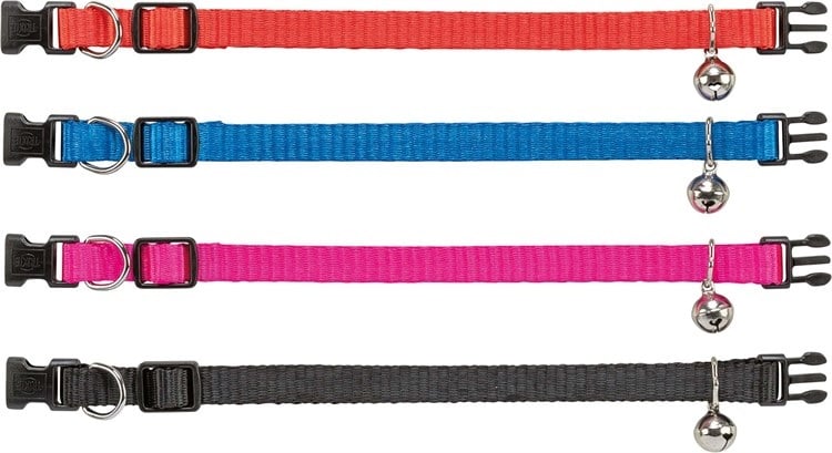 Katthalsband Nylon Bl.färger