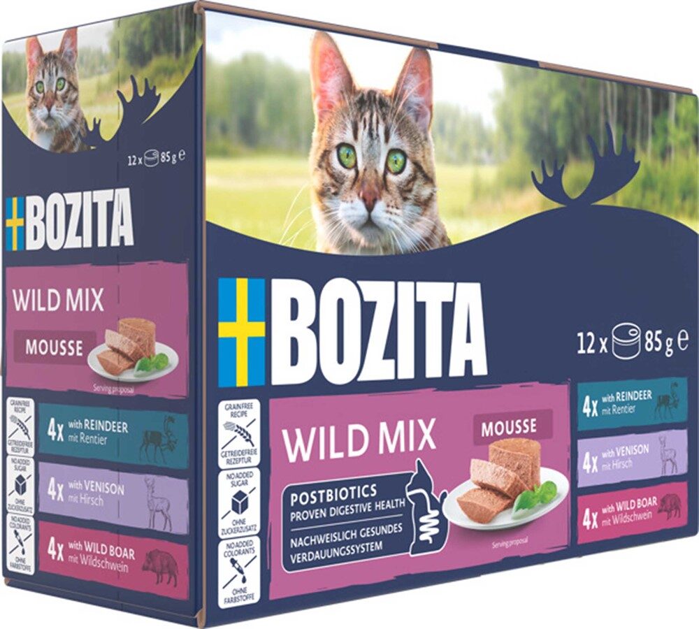 Bozita katt Mousse Multibox Wild 12x85g
