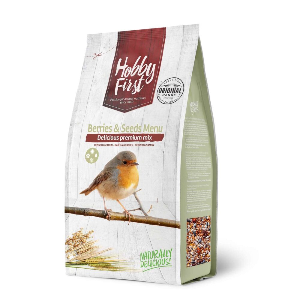 Hobby First Fågelfrö Berries & Seeds 4 kg