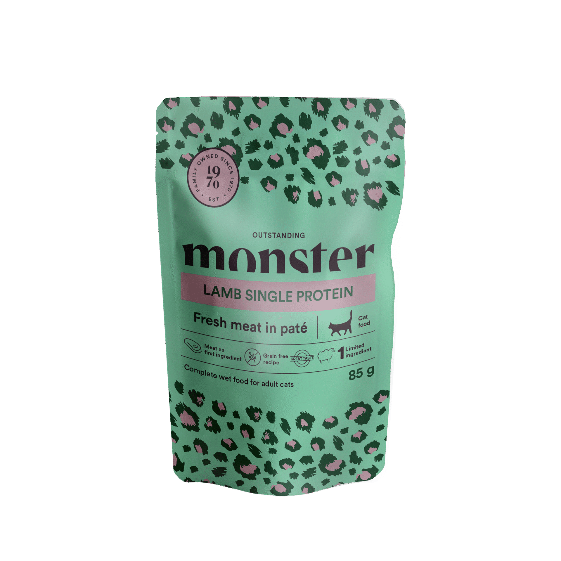 Monster Cat Pouches Adult Lamb 85g