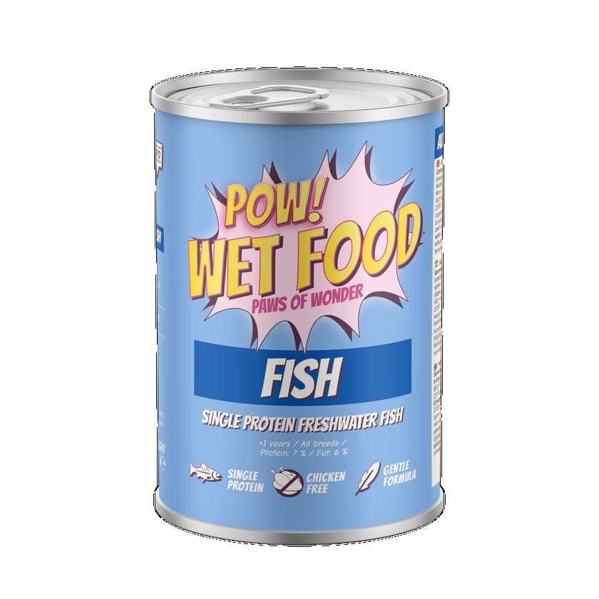 POW Dog Adult FIsh Can 400g