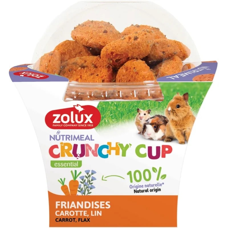 Zolux Crunchy Carrot/Flax Rabbit Treats 200g