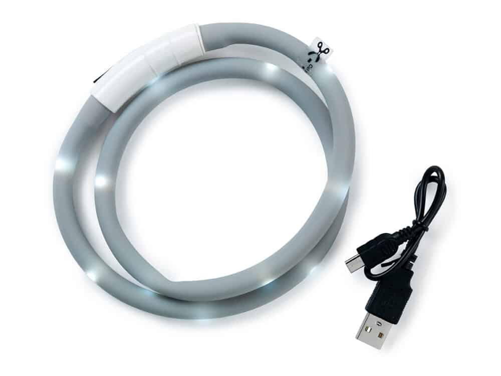 Dogman Blinkhalsband LED Grå